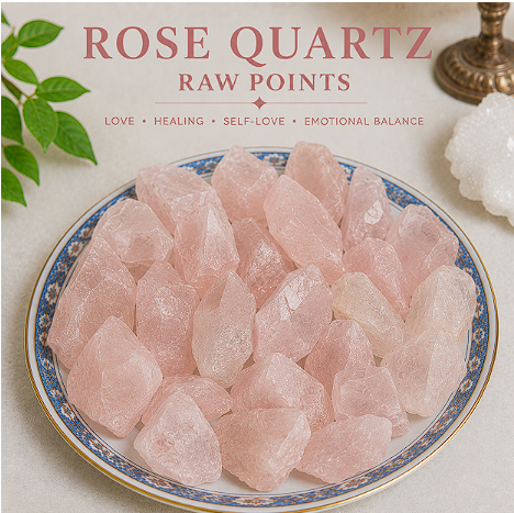 ROSE QUARTZ RAW POINTS