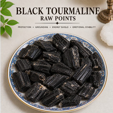 BLACK TOURMALINE RAW POINTS