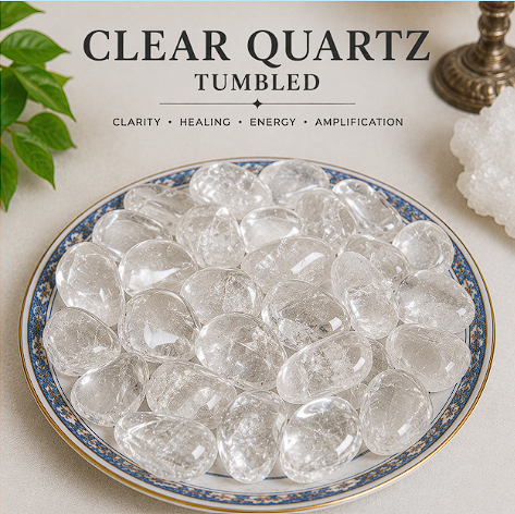 CLEAR QUARTZ TUMBLED