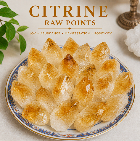 CITRINE RAW POINTS
